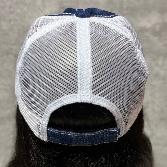 Distressed Queen Embellished Trucker Hat - Picture 3 of 3